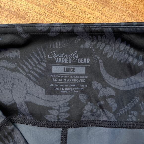 Constantly Varied Gear CVG Full Length Leggings T-Flex Dinosaur Print Womens L - Picture 5 of 9